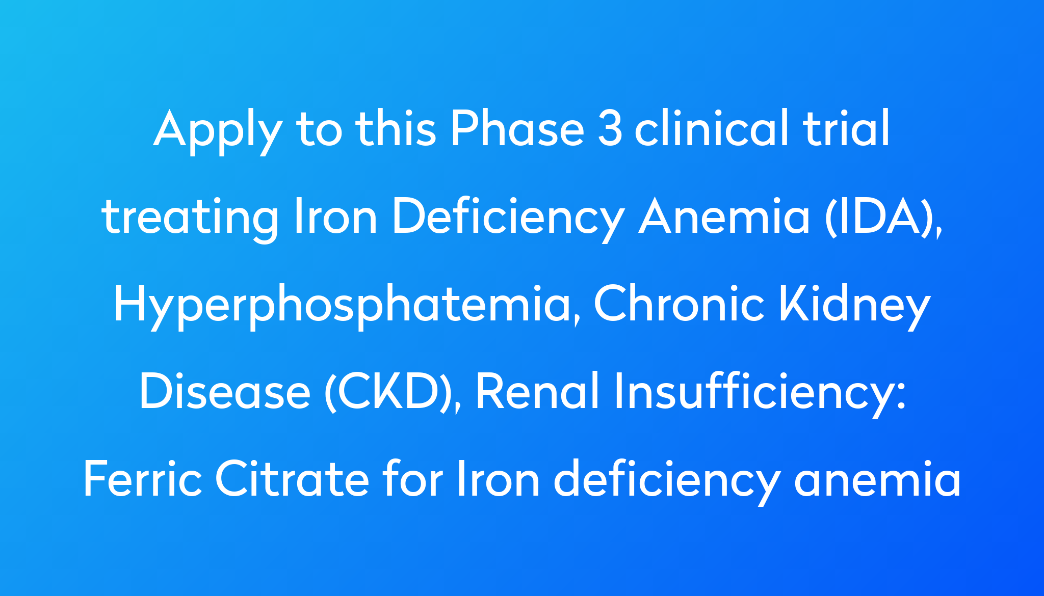 ferric-citrate-for-iron-deficiency-anemia-clinical-trial-2023-power